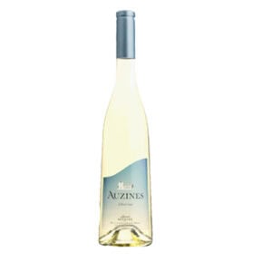 Albariño wijn uit Les Auzines, Frankrijk, met frisse citrus- en fruitaroma's.