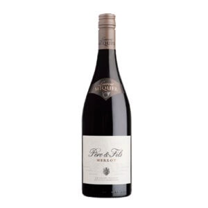 Fles Laurent Miquel Père et Fils Merlot wijn.