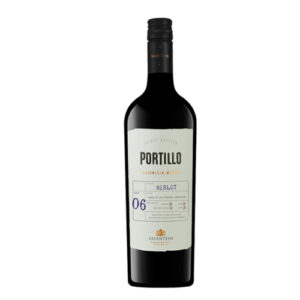 Portillo Merlot wijnfles voor bij Portillo Merlot wijnproeverij.