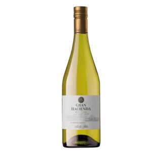 Franse witte wijn Chardonnay in een groene fles met gouden dop, ideaal voor genieten bij Bert.